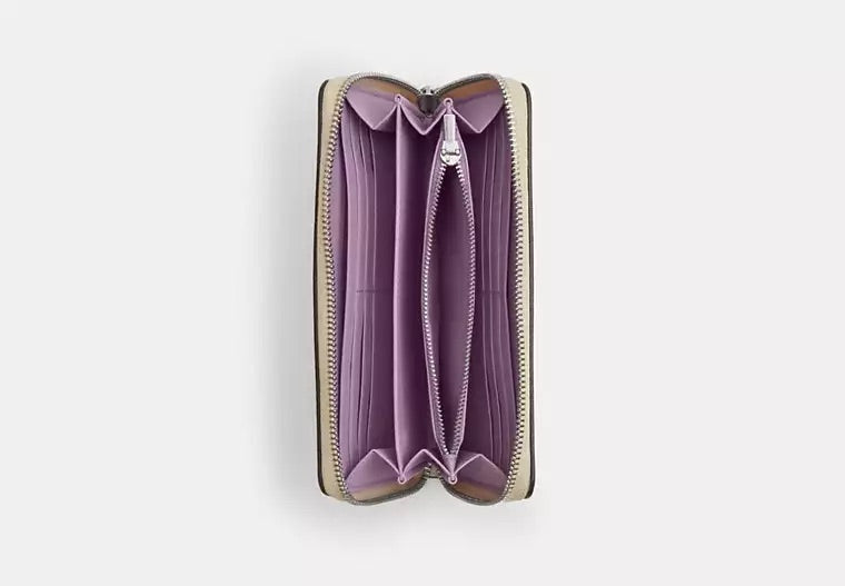 Long Zip Around Wallet Floral Print Lilac ***Preorden***