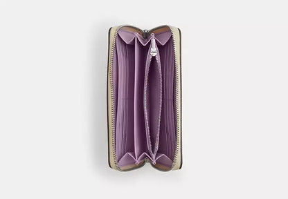 Long Zip Around Wallet Floral Print Lilac ***Preorden***