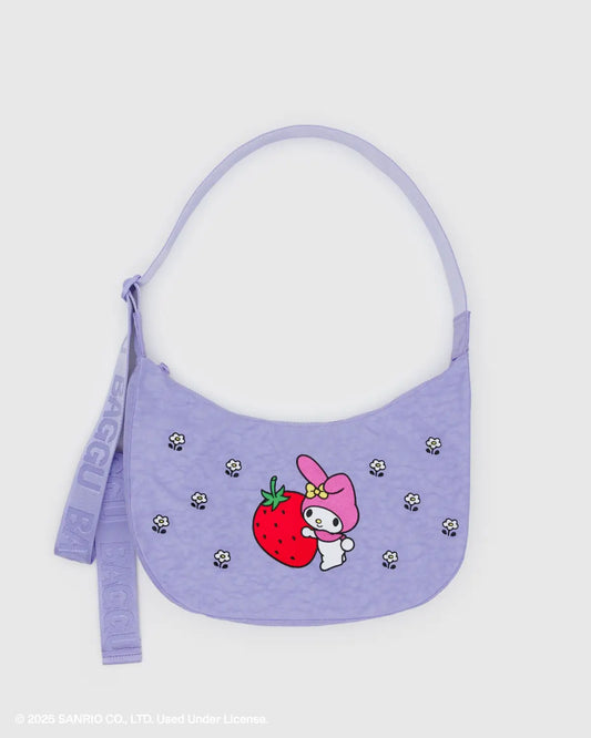 Médium Nylon Crescent Bag My Melody Strawberry Baggu ***Preorden***