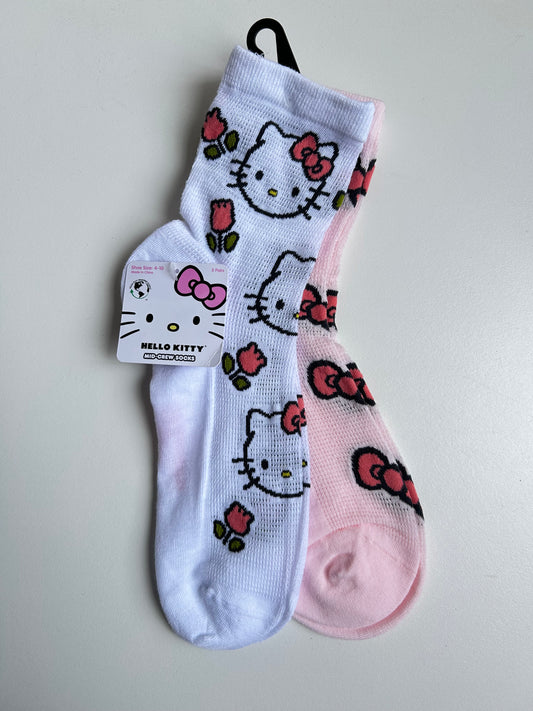 2 Pares de Calcetas Hello Kitty Moños