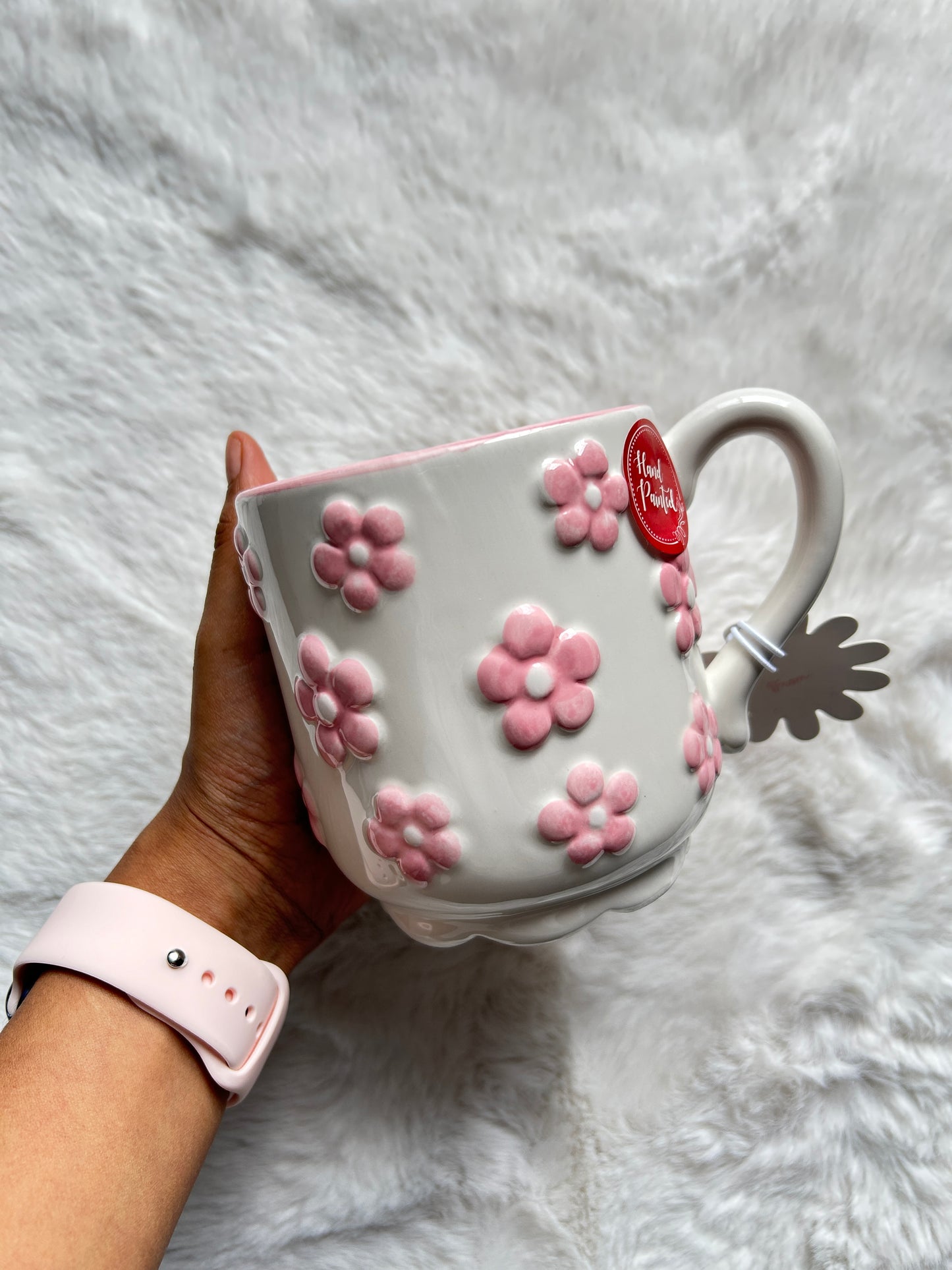 Taza de Flores Pintada a Mano