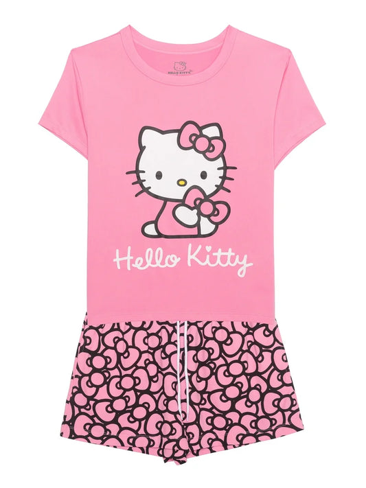 Set De Short y Playera Hello kitty Pink Moños ***Preorden***