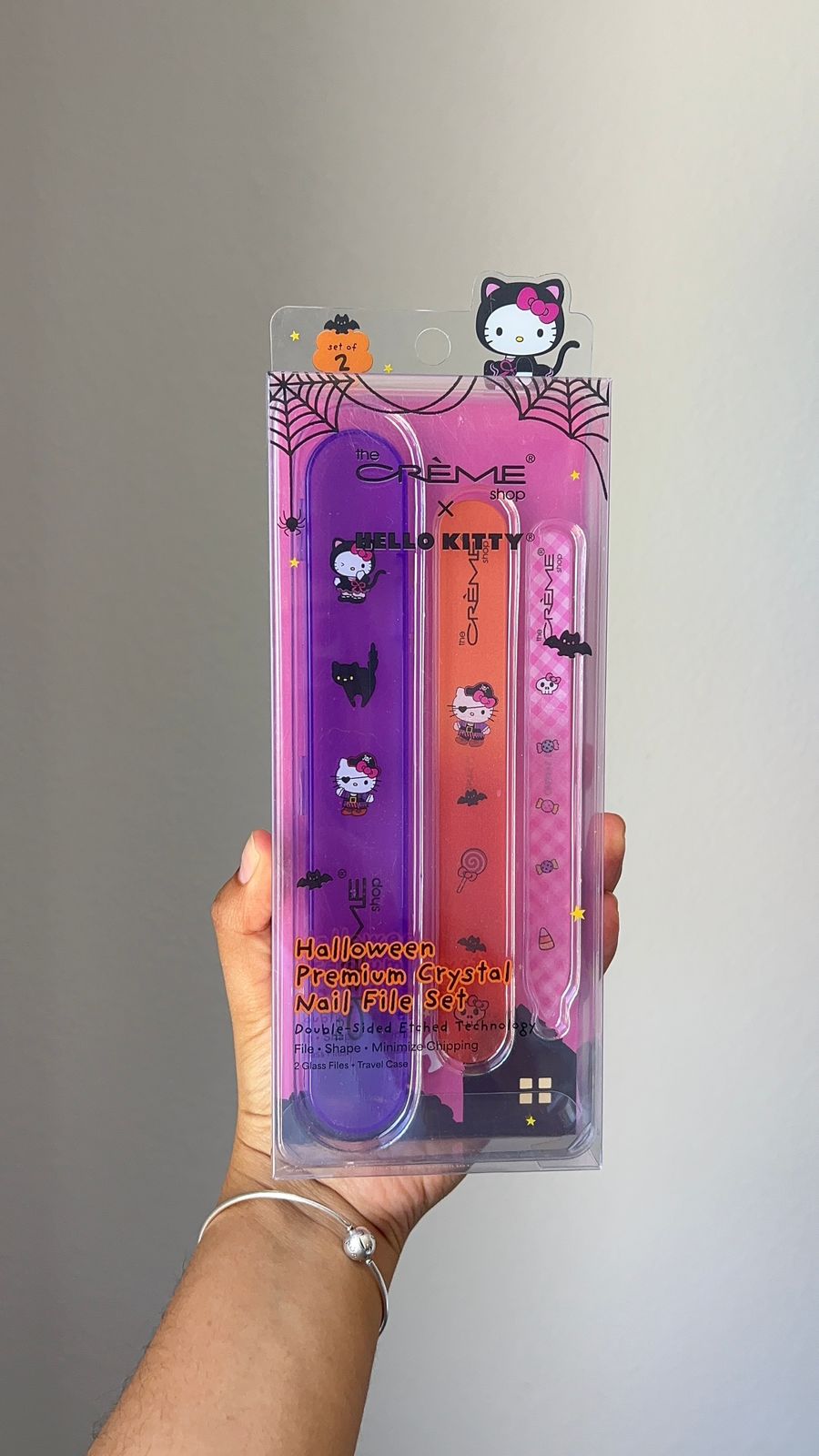Set de Limas De Cristal Con Estuche Hello Kitty Halloween ***Preorden***