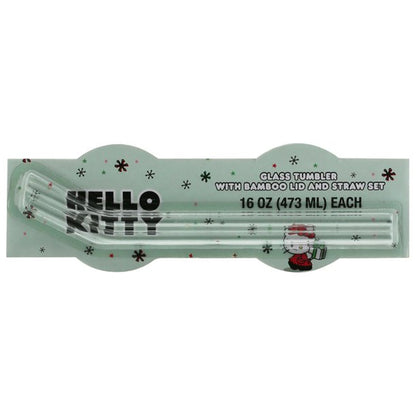 Set de 2 Vasos De Cristal Hello Kitty Suéter Galletita De Jengibre ***Preorden***