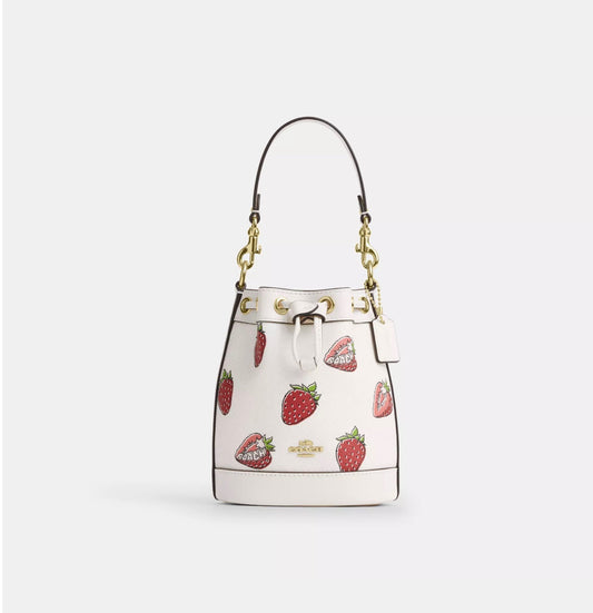 Mini Bucket Bag Strawberry Print