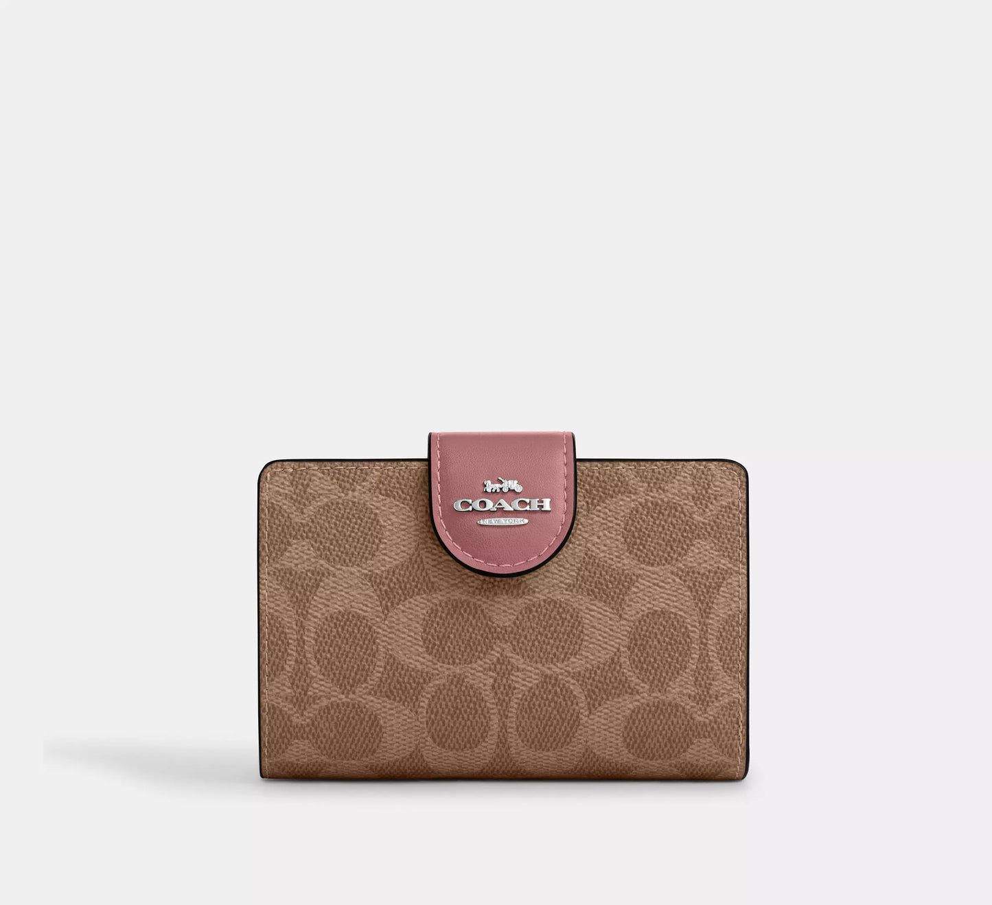 Médium Corner Zip Wallet Coach Dusty Pink ***Preorden***