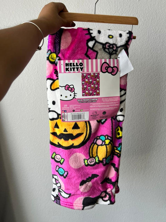 Blanket Hello Kitty Calabaza De Dulces 102cm x 128cm aprox ***Preorden***
