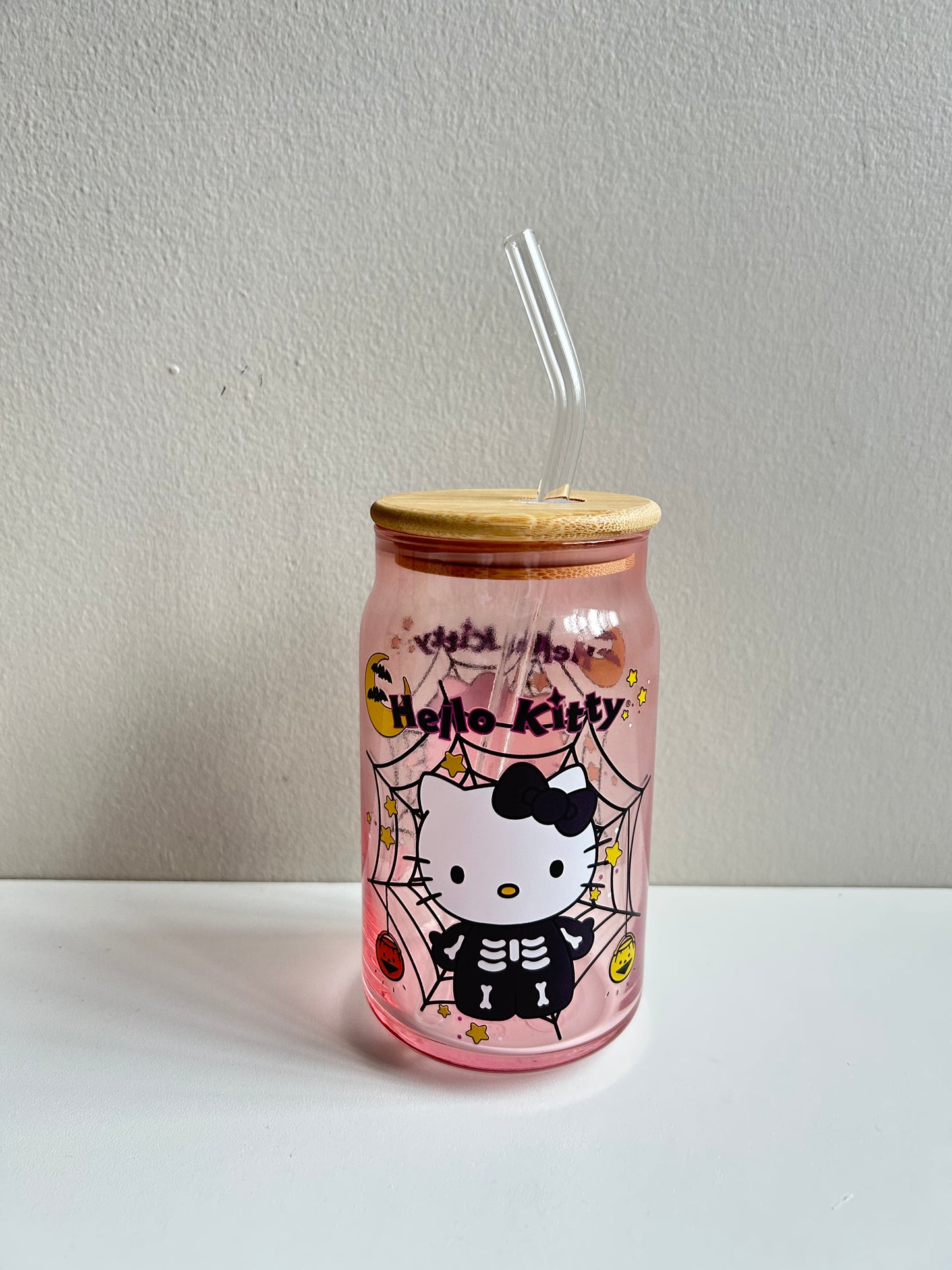Vaso de cristal Hello Kitty esqueleto