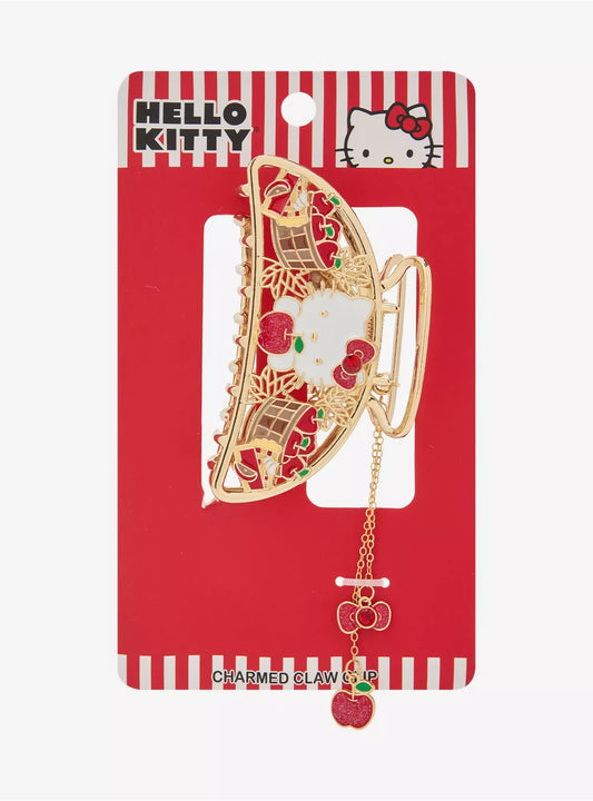 Pinza Para Cabello Hello Kitty Manzanas ***Preorden 30 de Noviembre***