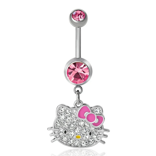 Arete Para El Ombligo Hello Kitty ***Preorden***