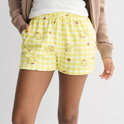 Short Pompompurin Cuadros Amarillo ***Preorden***