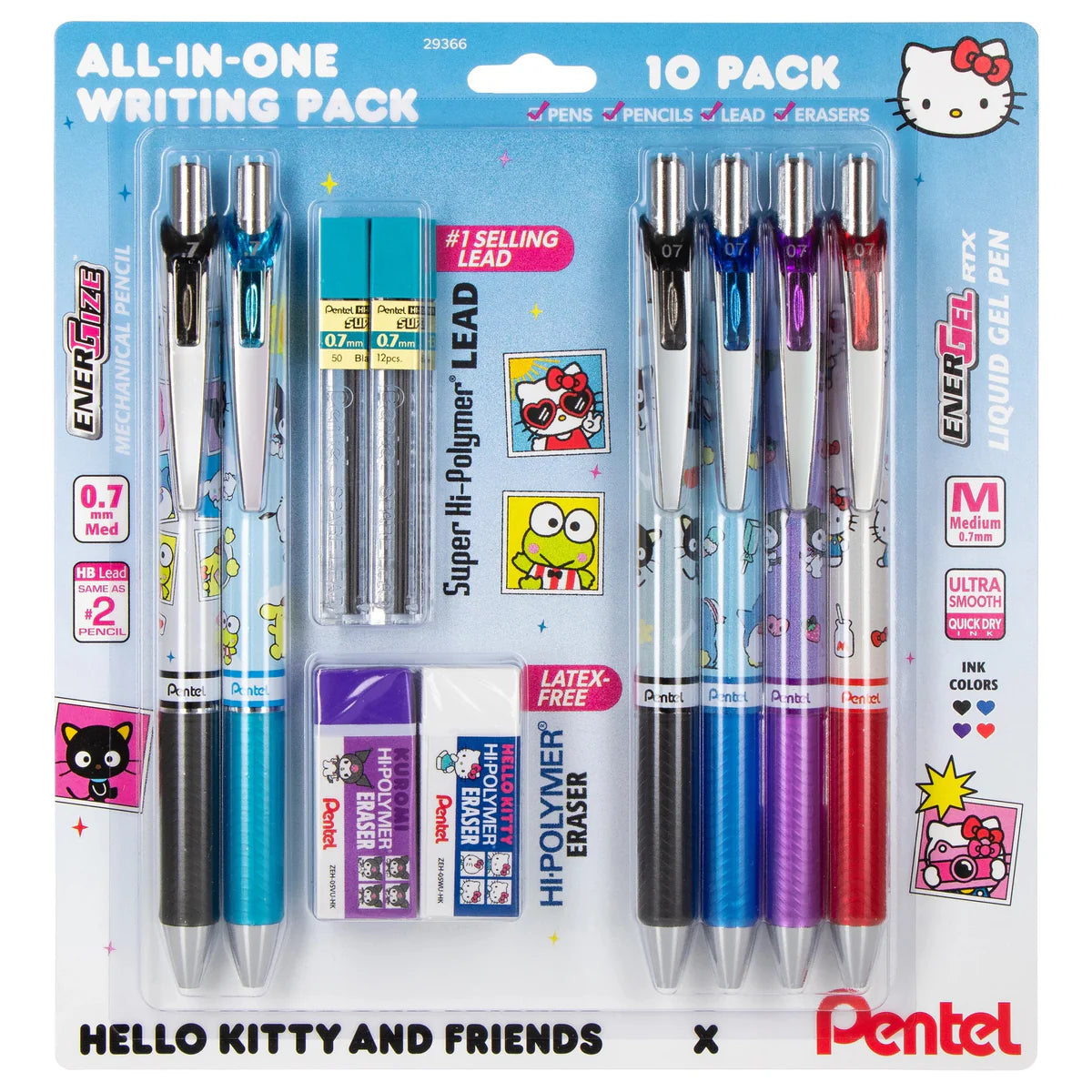 Set De 10 Piezas Lapiceros Danrio X Pentel *** Preorden****