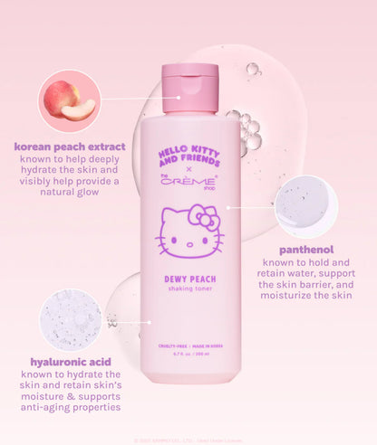 Dewy Peach Shaking Toner Hello Kitty The Créme Shop ***Preorden***