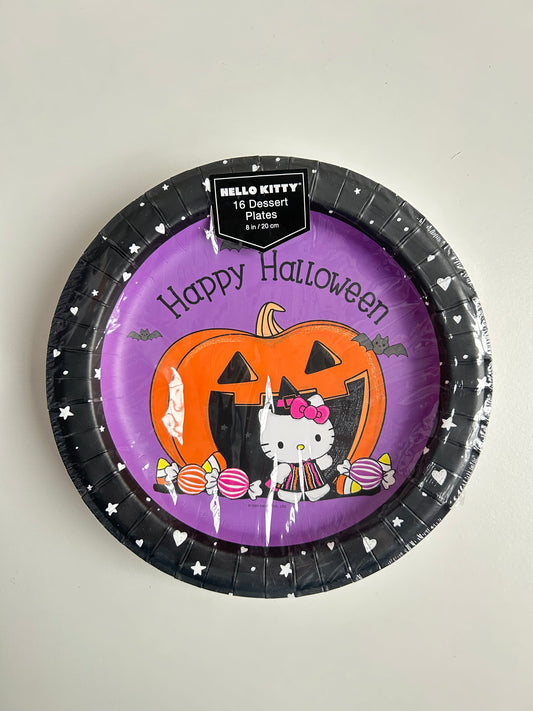 Platos Desechables Hello Kitty Happy Halloween