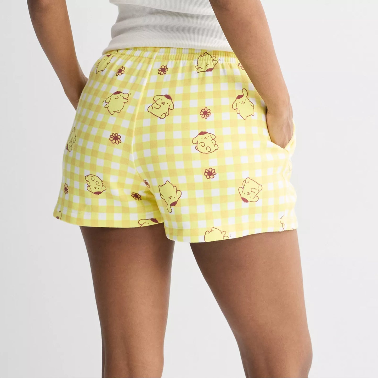 Short Pompompurin Cuadros Amarillo ***Preorden***