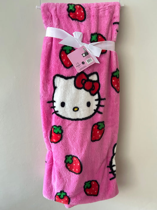 Blanket Fresas Pink Hello kitty