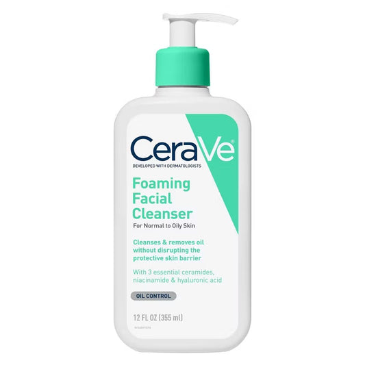 CeraVe Foaming Face Wash, Facial Cleanser for Normal to Oily Skin 12 oz ***Preorden***