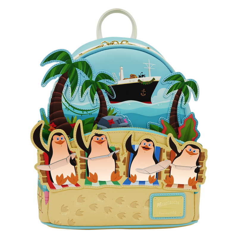 Mini Backpack Loungefly Los Pingüinos de Madagascar ***Preorden***