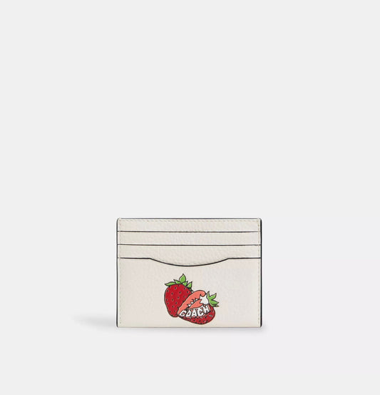 Slim Id Card Case Strawberry Print Coach ***Preorden***