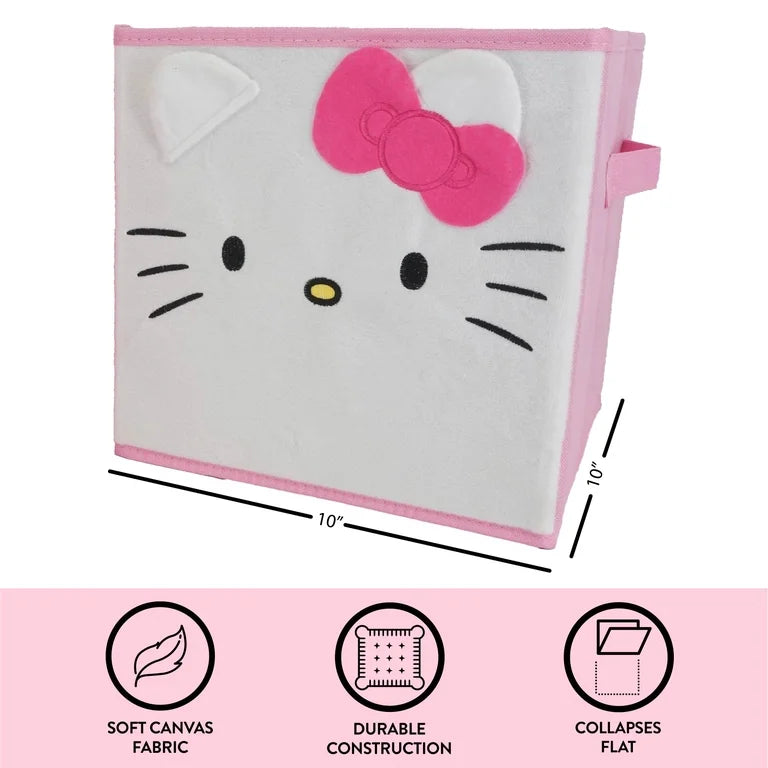 Set de 2 Cubos de Almacenamiento Hello kitty  Blancos y Rosas ***Preorden***