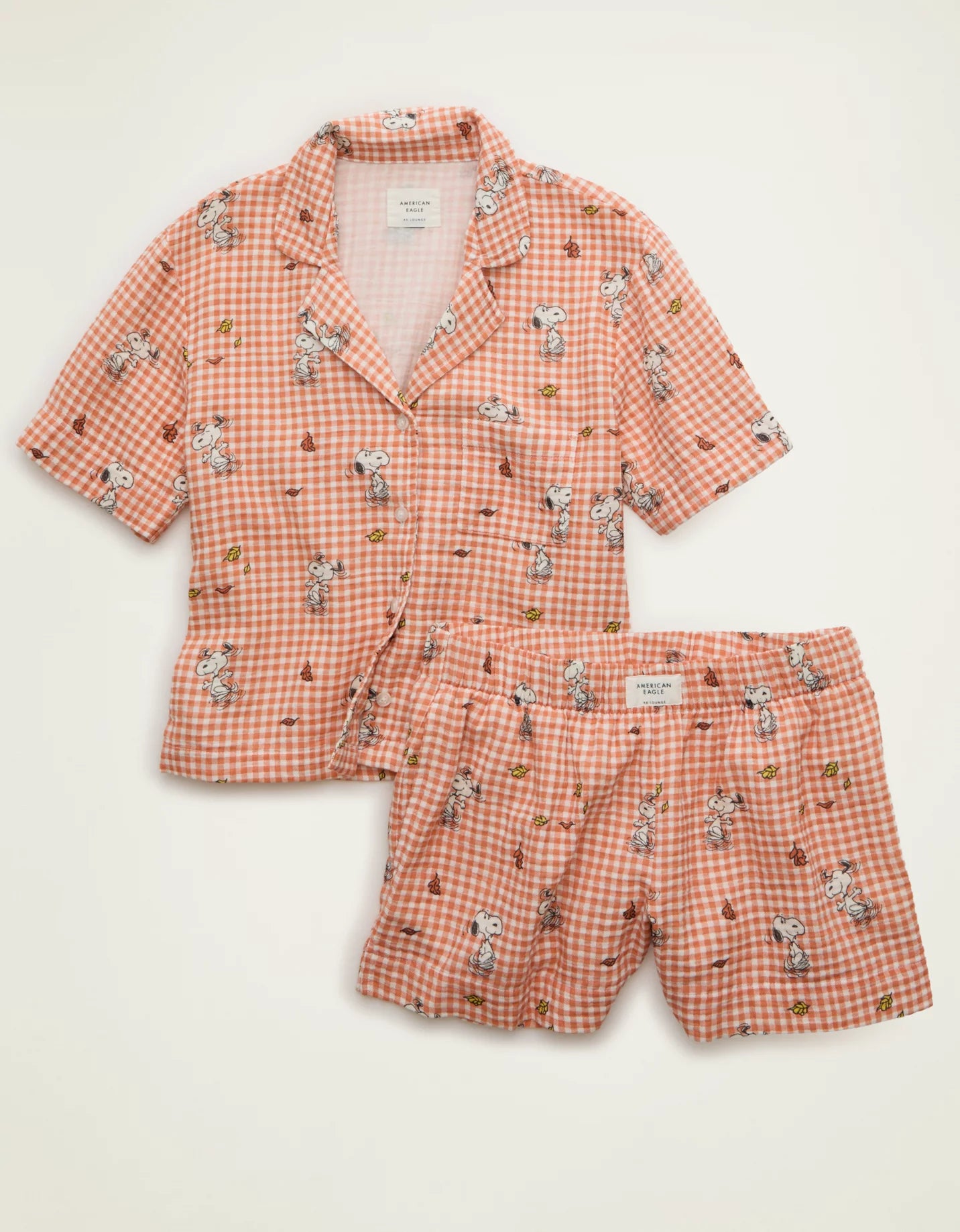 Set de Pijama De Short Snoopy Fall American Eagle ***Preorden***