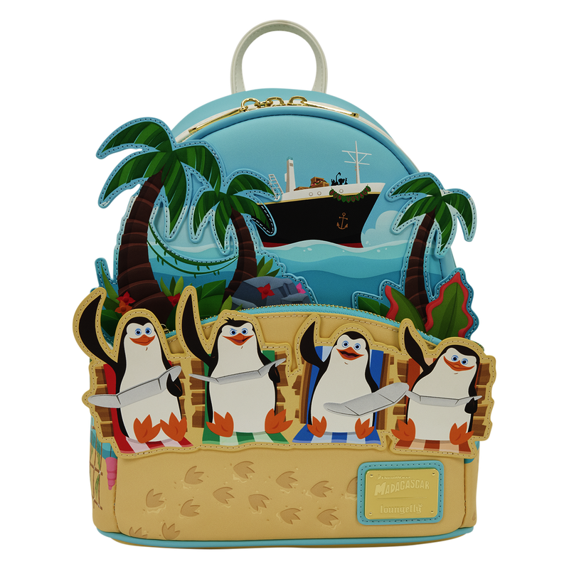 Mini Backpack Loungefly Los Pingüinos de Madagascar ***Preorden***