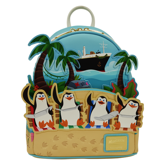 Mini Backpack Loungefly Los Pingüinos de Madagascar ***Preorden***