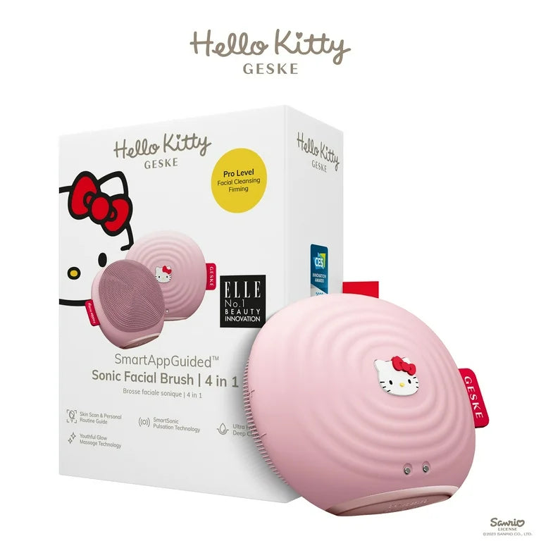 Cepillo Facial Sonico Rosa 4 En 1 Hello Kitty Geske Con SmartApp ***Preorden***