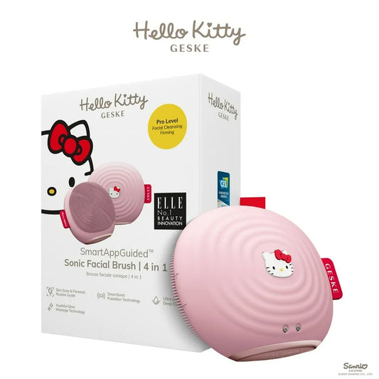Cepillo Facial Sonico Rosa 4 En 1 Hello Kitty Geske Con SmartApp ***Preorden***