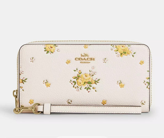 Long Zip Around Wallet Floral Print Coach ***Preorden***
