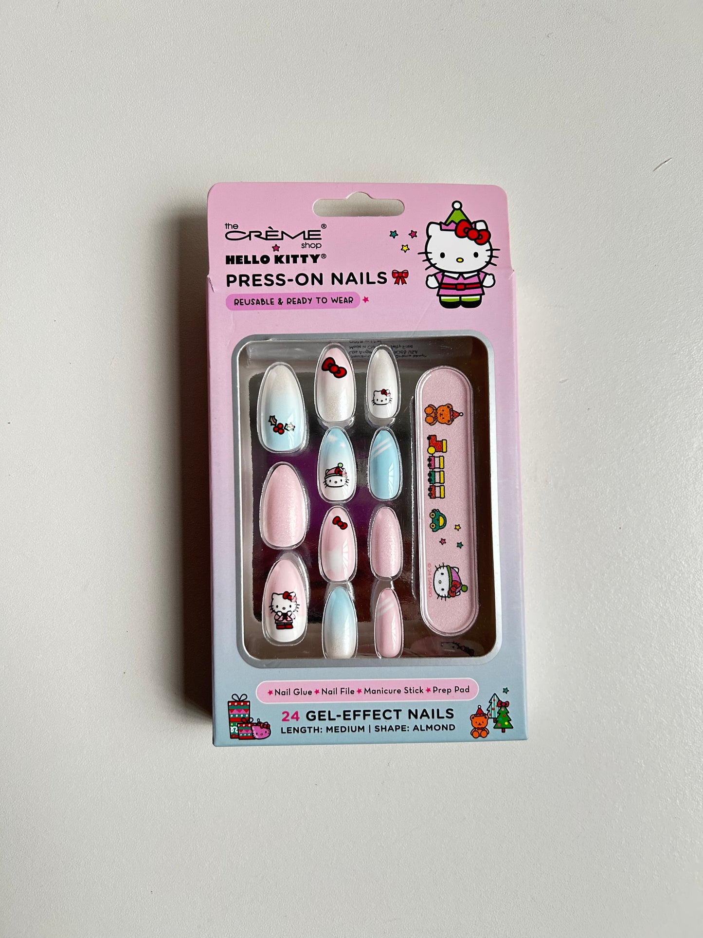 Set de Uñas Press-On Hello Kitty Navideña