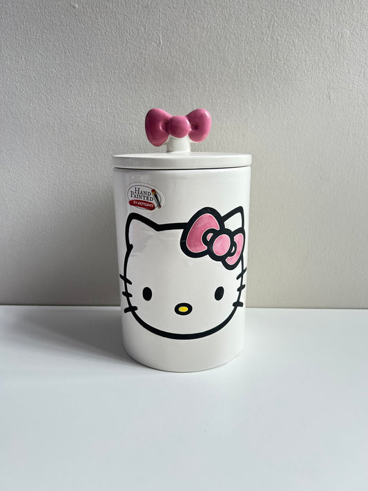 Contenedor Hello Kitty pintado a mano