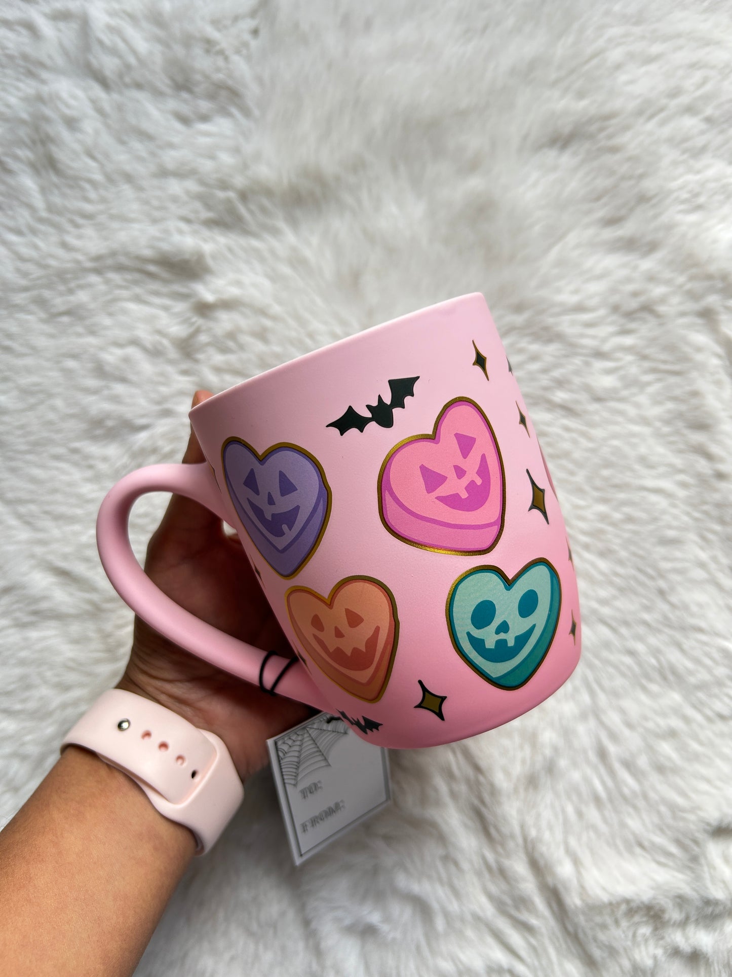 Taza de Corazones Calabaza Pink