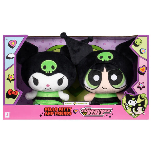 Hello Kitty And Friends X Powerpuff Girls 8” Plush Set Buttercup/Kuromi ***Preorden***