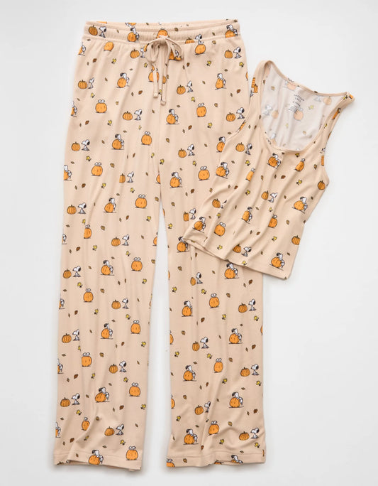 Set de Pijama Snoopy Fall Calabazas American Eagle ***Preorden***