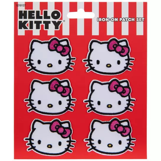 Set de 6 Parches Chicos Hello Kitty ***Preorden***