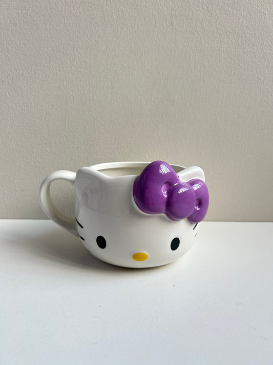 Taza Hello Kitty Moño Morado 3D