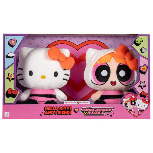 Hello Kitty And Friends X Powerpuff Girls 8” Plush Set Blossom/Hello Kitty  ***Preorden***