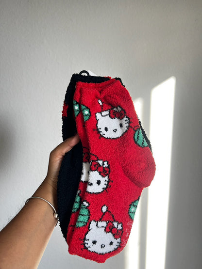 Set De 4 Pares De Calcetas Cozy Hello Kitty Navideño