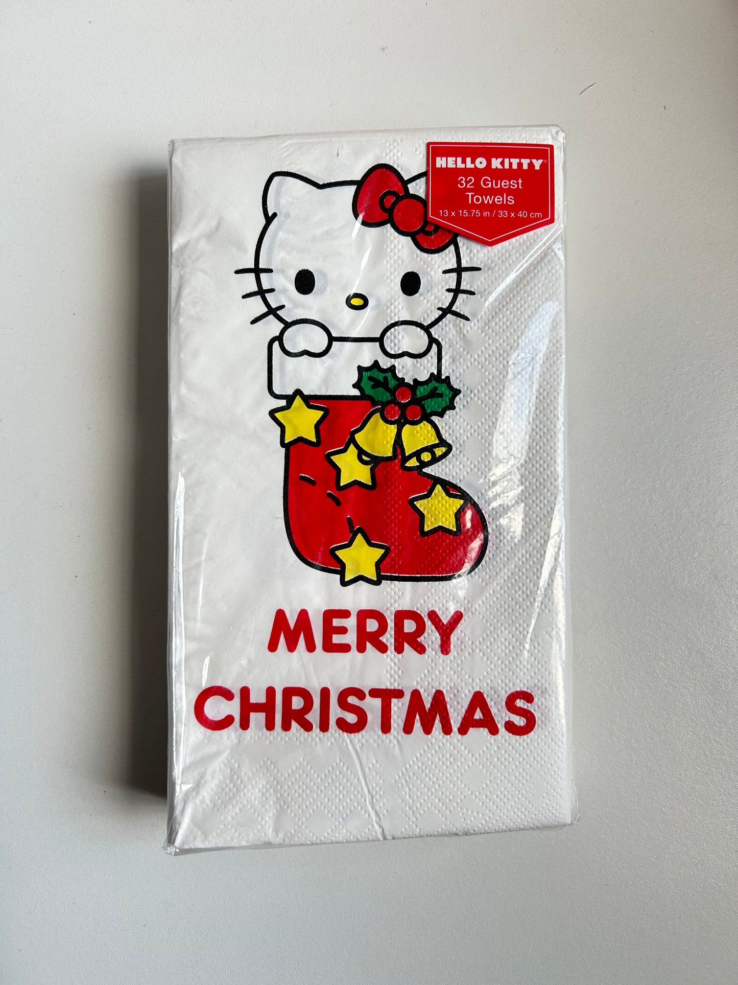 Servilletas Desechables Grandes Hello Kitty Bota Navidad