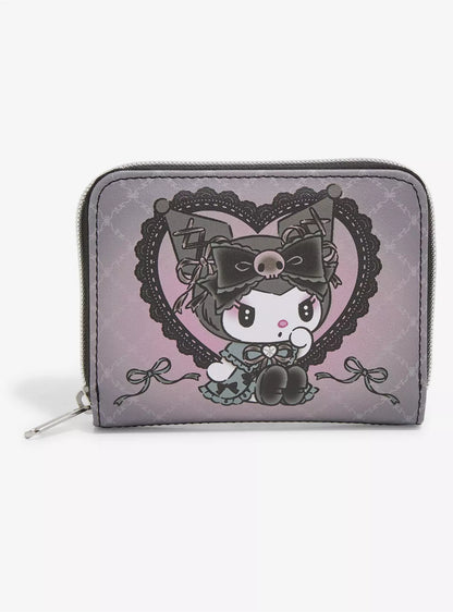 Kuromi Lolita Heart Mini Wallet Loungefly ***Preorden***