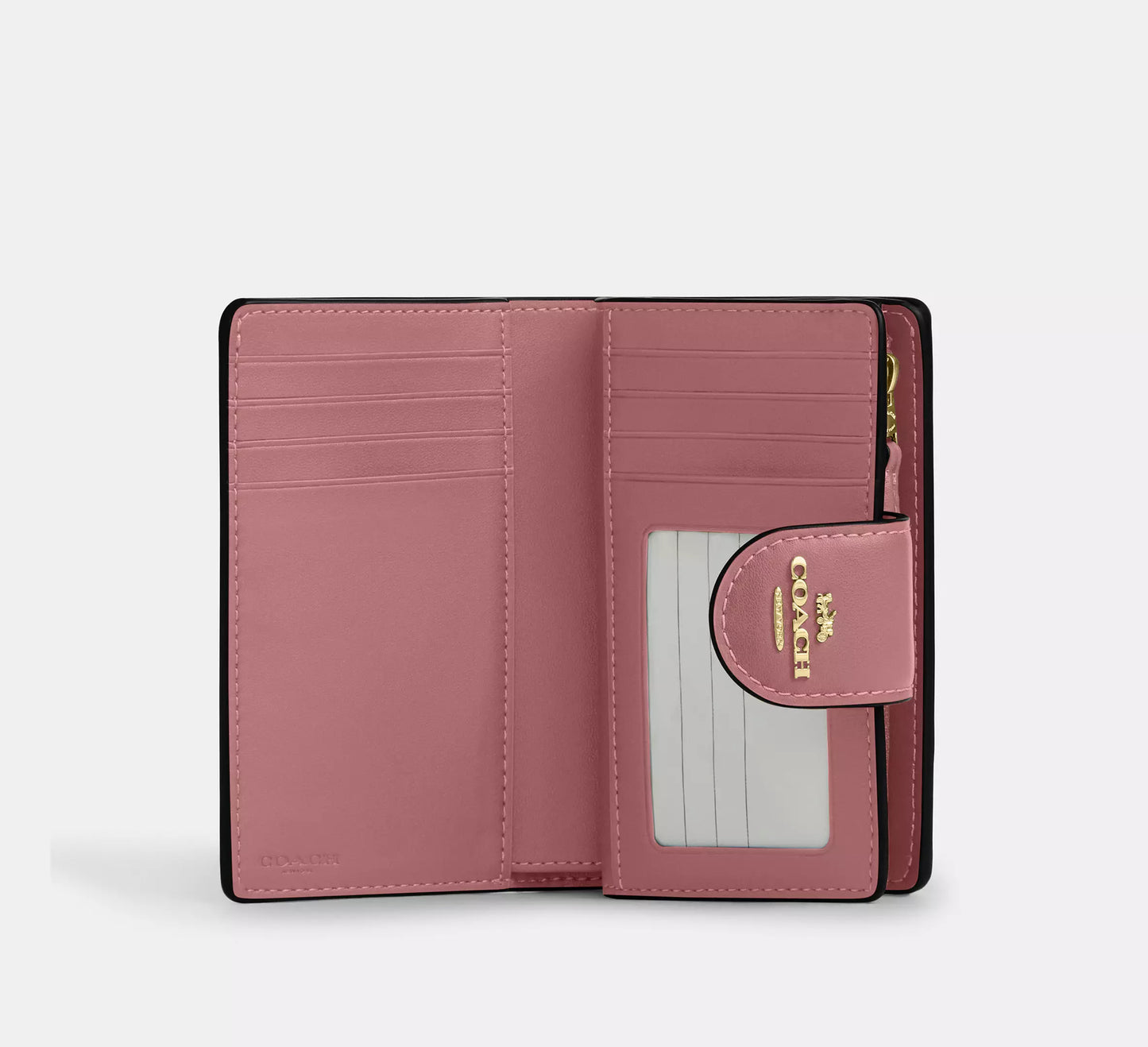 Médium Corner Zip Wallet Coach Dusty Pink ***Preorden***
