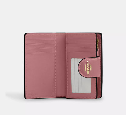 Médium Corner Zip Wallet Coach Dusty Pink ***Preorden***