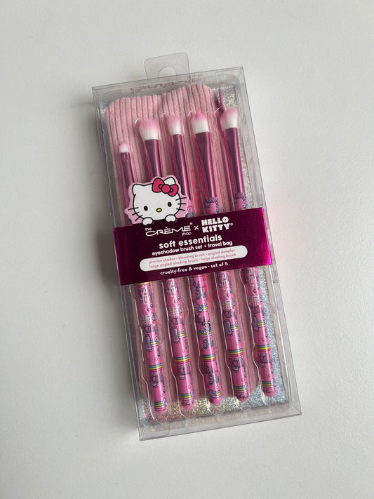 Set De Brochas Con Travel Bag Hello Kitty The Créme Shop