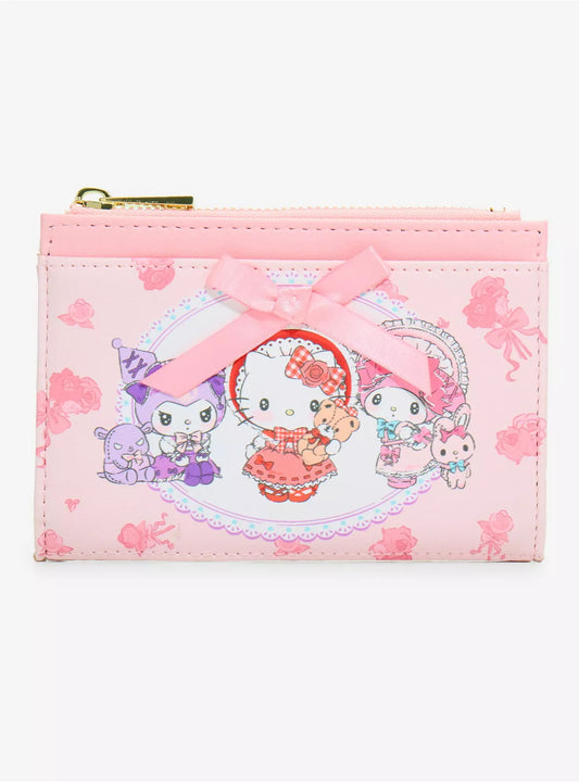 Tarjetero Hello Kitty & Sus Amigos Flores y Moños Rosas ***Preorden***