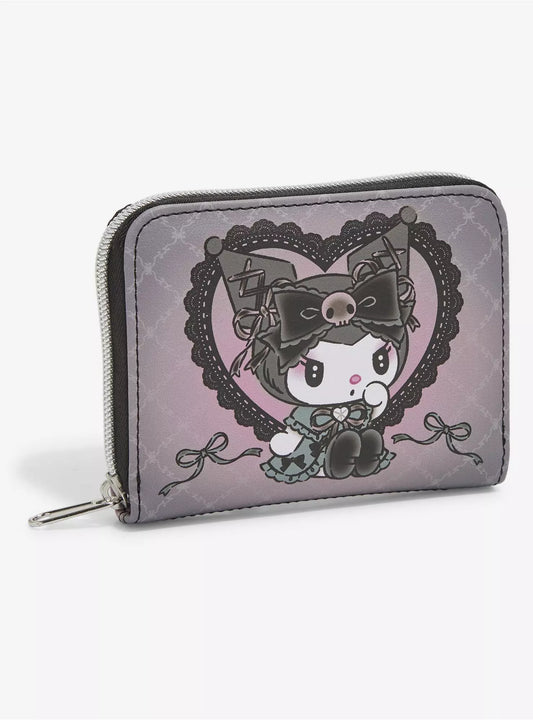 Kuromi Lolita Heart Mini Wallet Loungefly ***Preorden***
