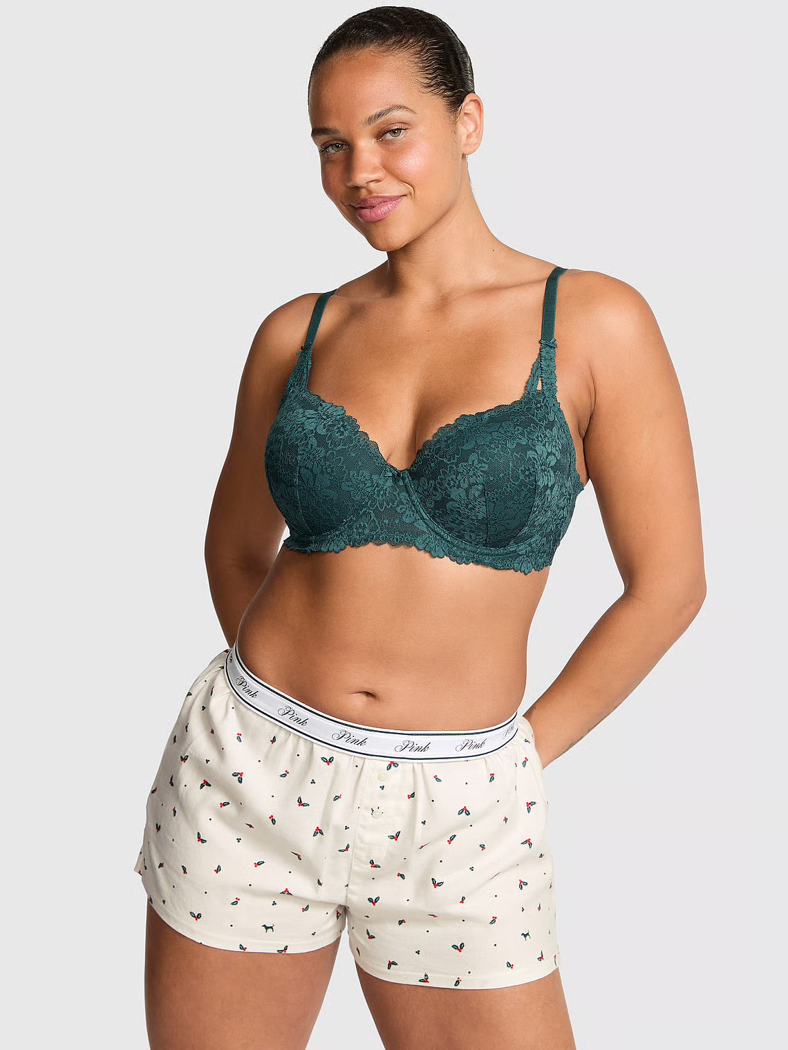 Flannel Boxy Pajama Shorts Pink ***Preorden***