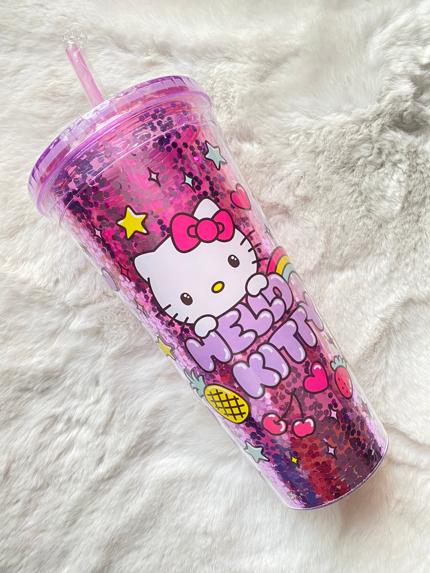 Tumbler Hello Kitty Brillos Morado