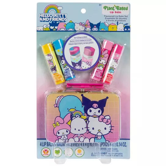 Set de Bálsamos Labiales Sanrio Con Cajita Metálica ***Preorden**