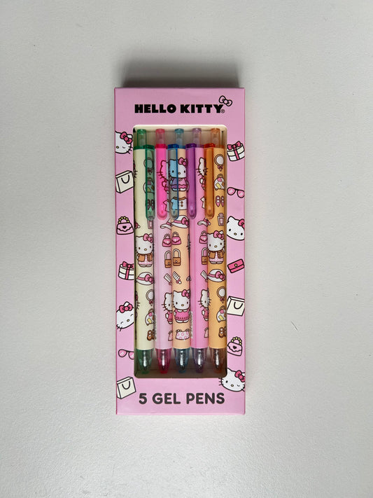 Set De Plumas De Colores Hello Kitty A La Moda